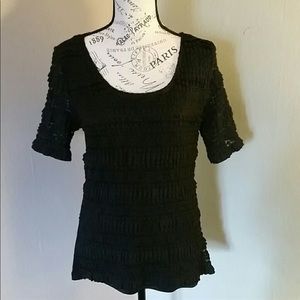 AGB Black Lace Top Size Large